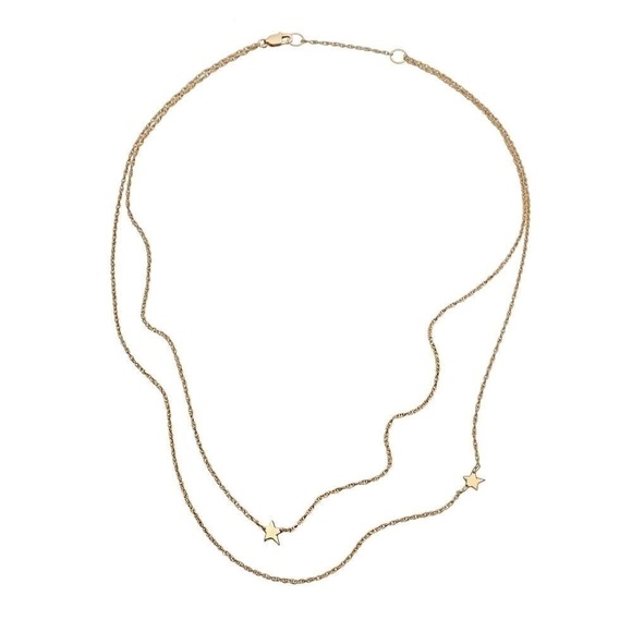 Jennifer Zeuner Gold Star Double Necklace - Picture 1 of 8
